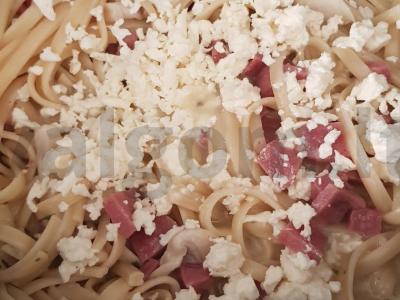 Makaronai su dešra ir grybais Žingsnis 3