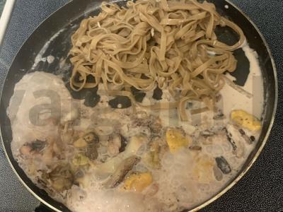 Makaronai su jūros gėrybėmis Žingsnis 2