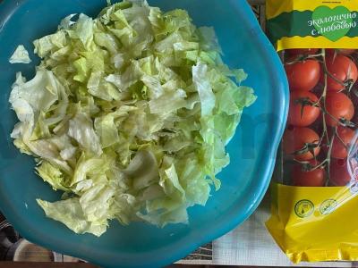 Namų „Cezaris“ su vištienos krūtinėle, česnaku ir lediniu salotu Žingsnis 2