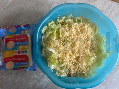 Namų „Cezaris“ su vištienos krūtinėle, česnaku ir lediniu salotu Žingsnis 12