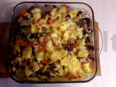 Keptas patiekalas su daržovėmis ir kiauliena Žingsnis 3