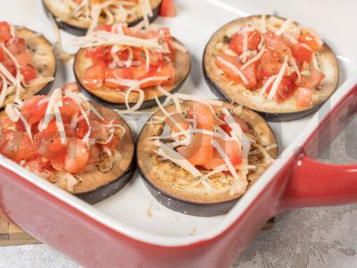 Baklažanai su česnaku ir pomidorais Žingsnis 4