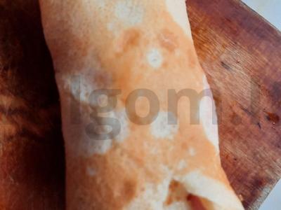 Įdaryti blynai su dešra ir sūriu Žingsnis 8