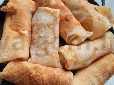 Įdaryti blynai su dešra ir sūriu Žingsnis 9