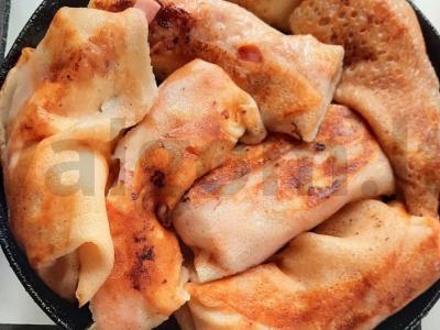 Įdaryti blynai su dešra ir sūriu Žingsnis 11