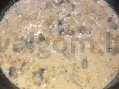 Nudegiai su krevetėmis ir grybais Žingsnis 4