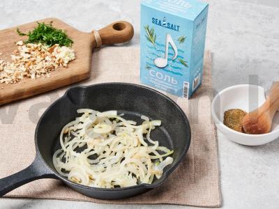 Vegetariškas sriuba su graikiniais riešutais Žingsnis 1