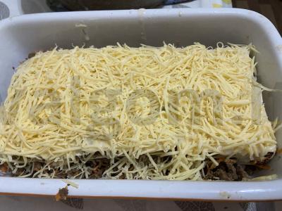 Mėsos lasagna iš šoninės bešbarma Žingsnis 8