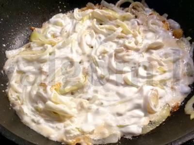 Jautienos kepenėlių stroganovas Žingsnis 7