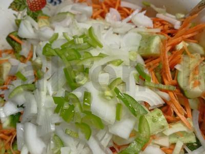 Korejietiški agurkai žiemai Žingsnis 10