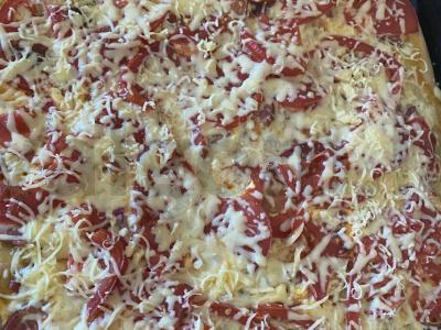 Pica ant minkšto ir oro tešlos Žingsnis 3