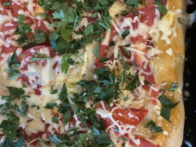 Pica ant minkšto ir oro tešlos Žingsnis 5