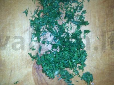 Salotos su agurkais ir obuoliais Žingsnis 3