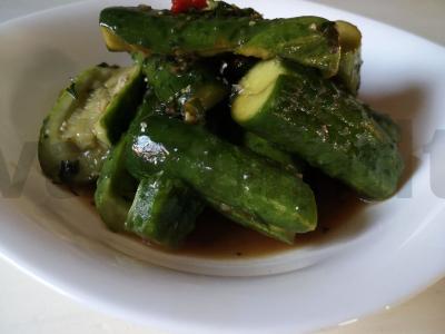 Sukrėsti agurkai maišelyje Žingsnis 4