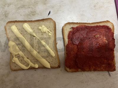 Karštas tostą su daržovėmis ir kalakutienos kumpiu Žingsnis 1