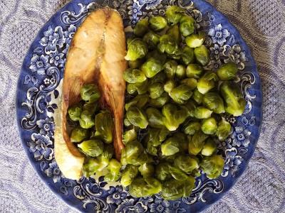 Lašišos steikas su Briuselio kopūstais Žingsnis 5