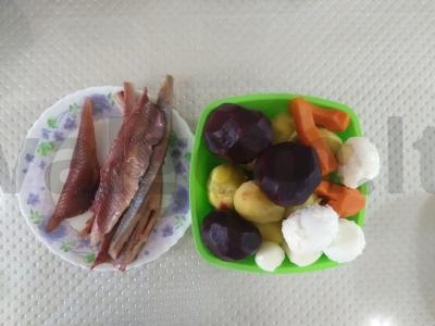 Silkė po šubomis „Šventinė“ Žingsnis 1