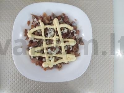 Silkė po šubomis „Šventinė“ Žingsnis 2