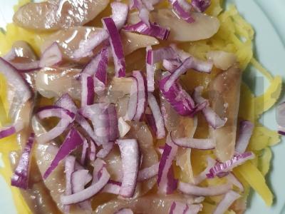 Silkė po šubomis „Naujųjų metų“ Žingsnis 1