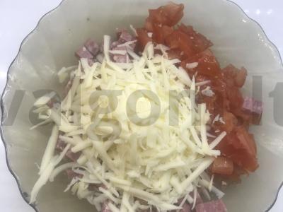 Įdarytos blynai su dešra ir sūriu Žingsnis 2