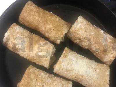 Įdarytos blynai su dešra ir sūriu Žingsnis 6