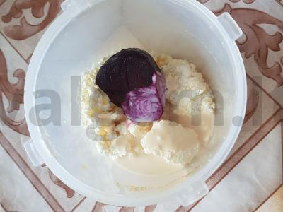 Avižų blynas su varške, burokėliais ir riešutais Žingsnis 2