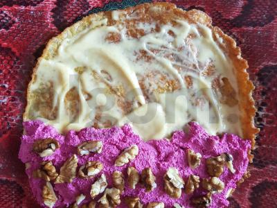 Avižų blynas su varške, burokėliais ir riešutais Žingsnis 7