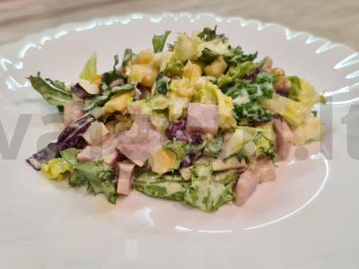 Salotas „Toskana“ su kumpiu pagrindine nuotrauka