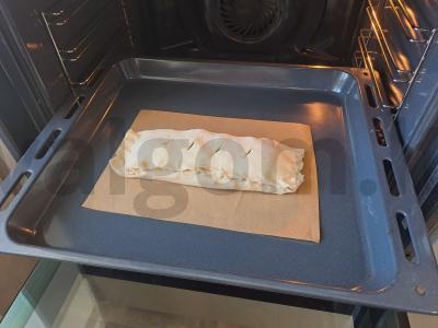 Obuolių štrudelis su šokoladu desertui Žingsnis 8