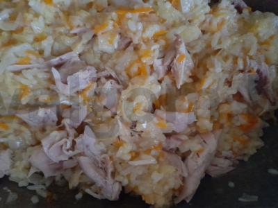 Švelnus ryžiai su vištiena ir Pekino kopūstu Žingsnis 7