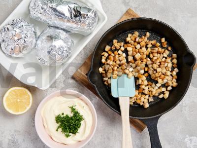 Salotas „Velykinis vainikas“ Žingsnis 1