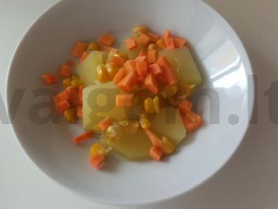 Salotas „Kukurūzų fantazija“ Žingsnis 2