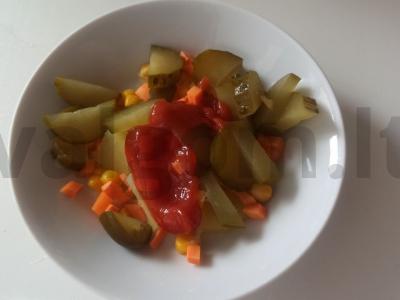 Salotas „Kukurūzų fantazija“ Žingsnis 4