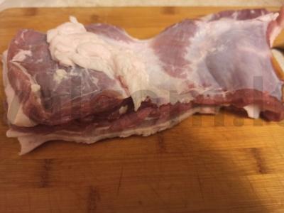 Kiaulienos krūtinėlė „Sumuštinė“ Žingsnis 1