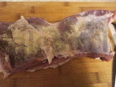 Kiaulienos krūtinėlė „Sumuštinė“ Žingsnis 2