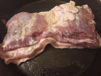 Kiaulienos krūtinėlė „Sumuštinė“ Žingsnis 3