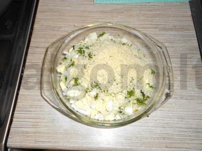 Salotos su tunu, kukurūzais ir kietuoju sūriu Žingsnis 7