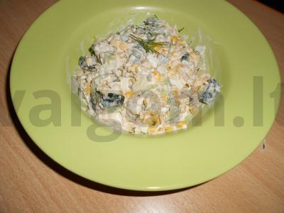 Salotos su tunu, kukurūzais ir kietuoju sūriu Žingsnis 8