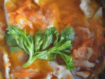 Švelnus daržovių sriuba pagrindine nuotrauka