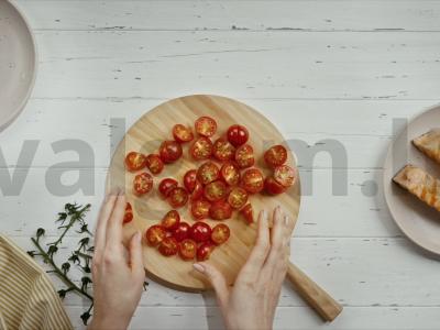 Salotos su lašiša ir švelniu avokado kreminiu padažu Žingsnis 2