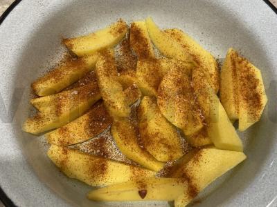 Kaimiškos bulvės su traškia vištiena Žingsnis 3