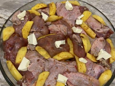 Kaimiškos bulvės su traškia vištiena Žingsnis 5