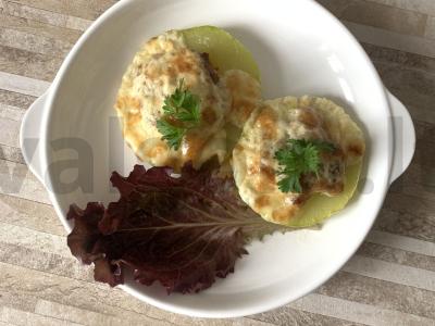 Cukinijos, keptos su faršu ir sūriu pagrindine nuotrauka