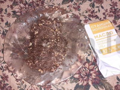 Šokoladinis „Skruzdėlynas“ su žemės riešutais be kepimo Žingsnis 3