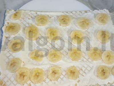 Greitas grietinės tortas iš vaflinių lakštų Žingsnis 3