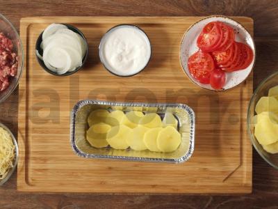 Bulvių ir faršo apkepas Žingsnis 4