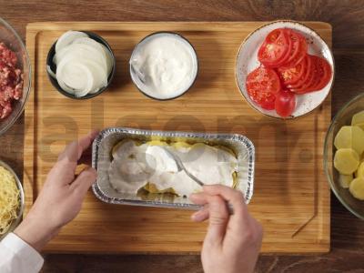 Bulvių ir faršo apkepas Žingsnis 5