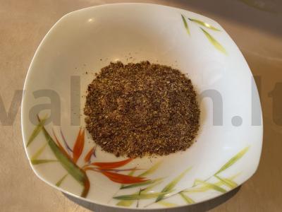 Lino košė su medumi ir nektarinu Žingsnis 1