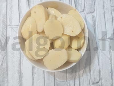 Sultingi vištienos blauzdos garstyčių marinate su bulvėmis Žingsnis 2