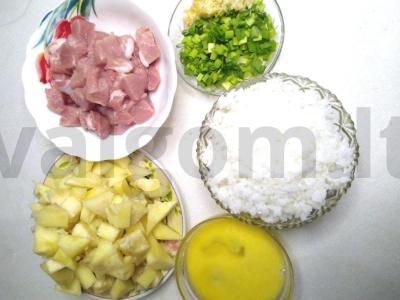 Neįprasta ryžių patiekalas ananase Žingsnis 2